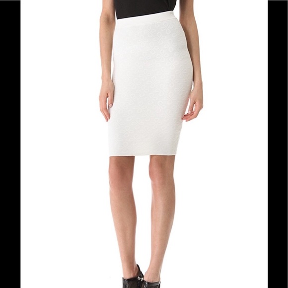 🍦Torn By Ronni Kobo Cream Celeste Textured Knit Skirt Sz XS - Picture 3 of 6